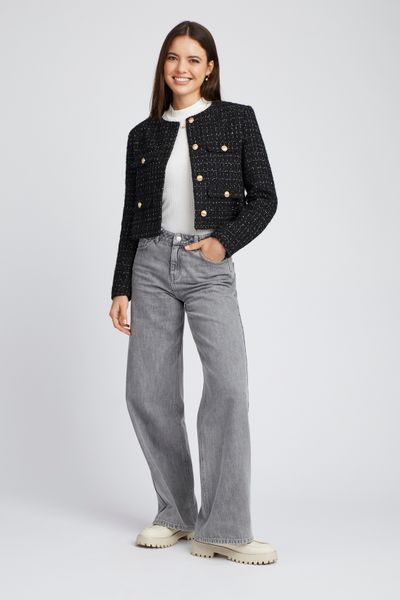 Veste courte en tweed