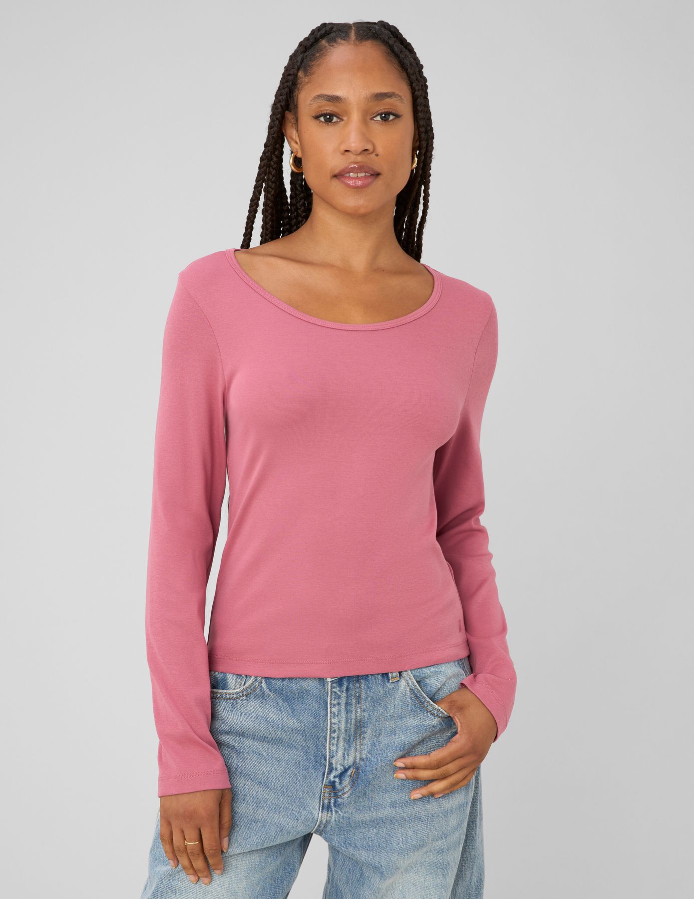 T-shirt manches longues c&ocirc;tel&eacute;