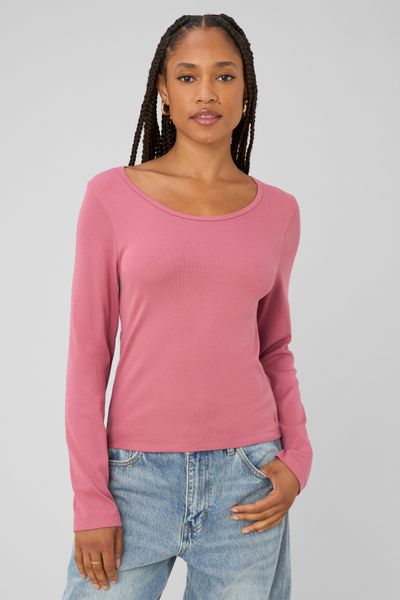 T-shirt manches longues c&ocirc;tel&eacute;