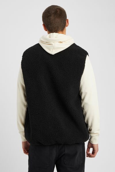 Veste zippée sans manches sherpa