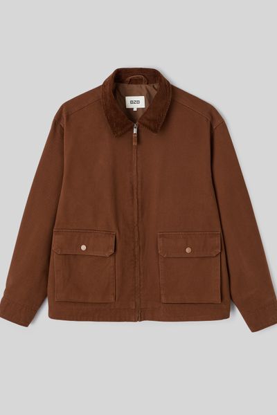 Veste zipp&eacute;e col velours