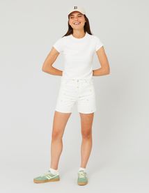 Short brodé citron