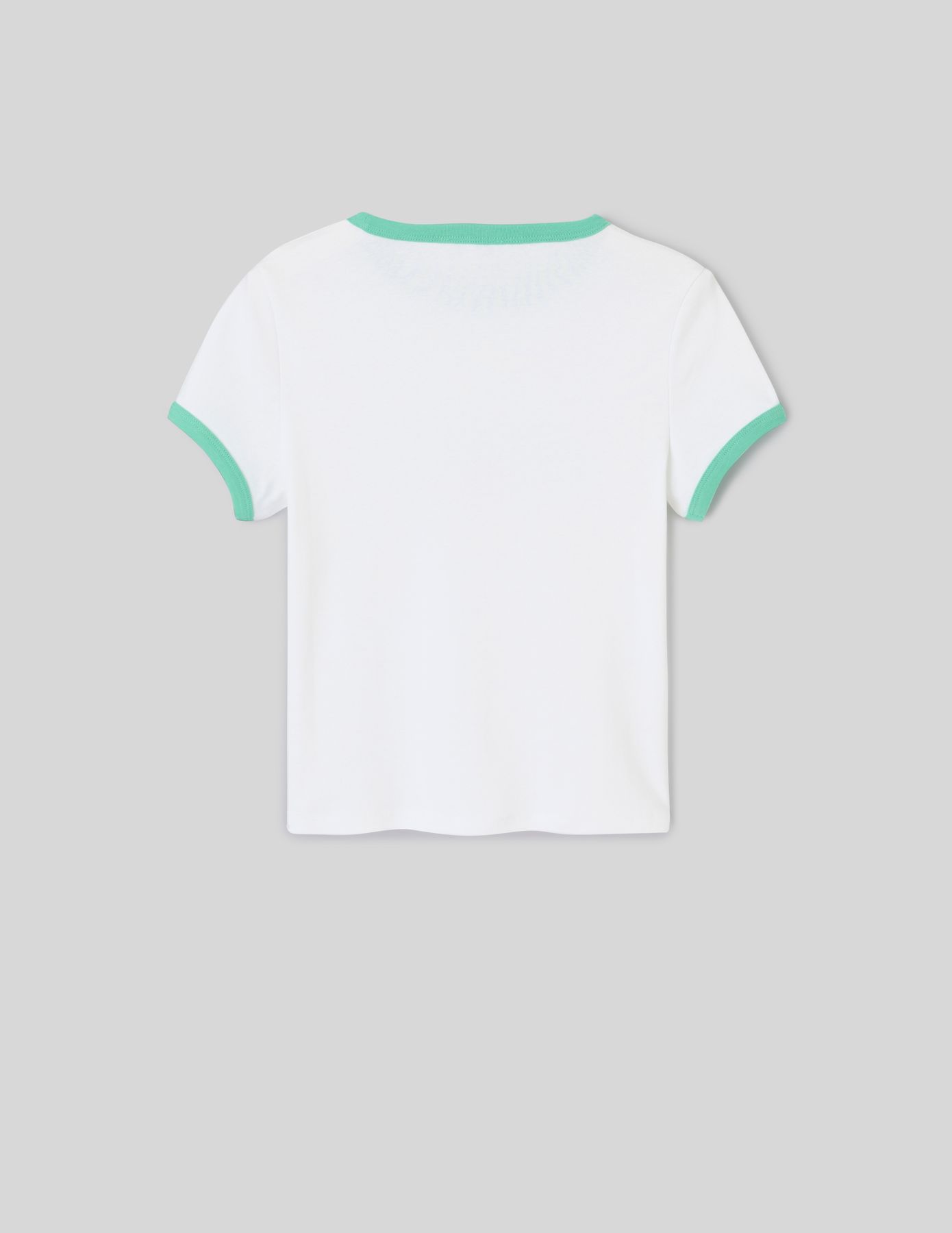 Baby tee &agrave; bords contrastants