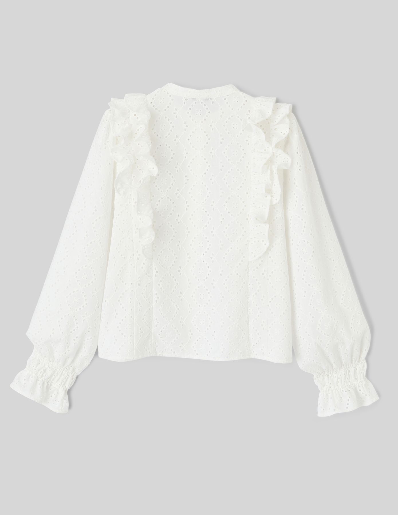 Blouse broderie anglaise à volants