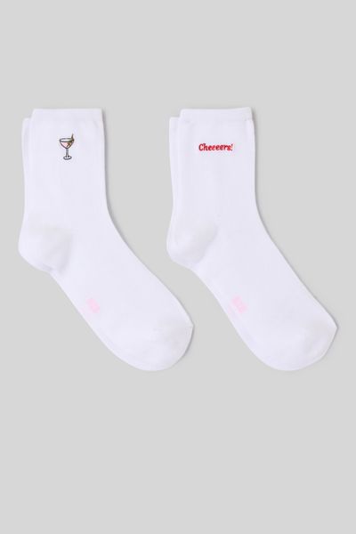 Chaussette unitaire brod&eacute;e