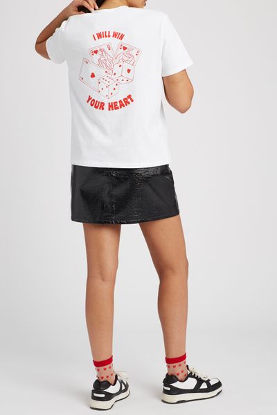 T-shirt St Valentin imprim&eacute; devant/dos