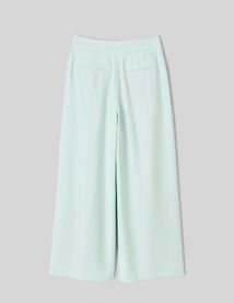 Pantalon fluide ceinture asym&eacute;trique