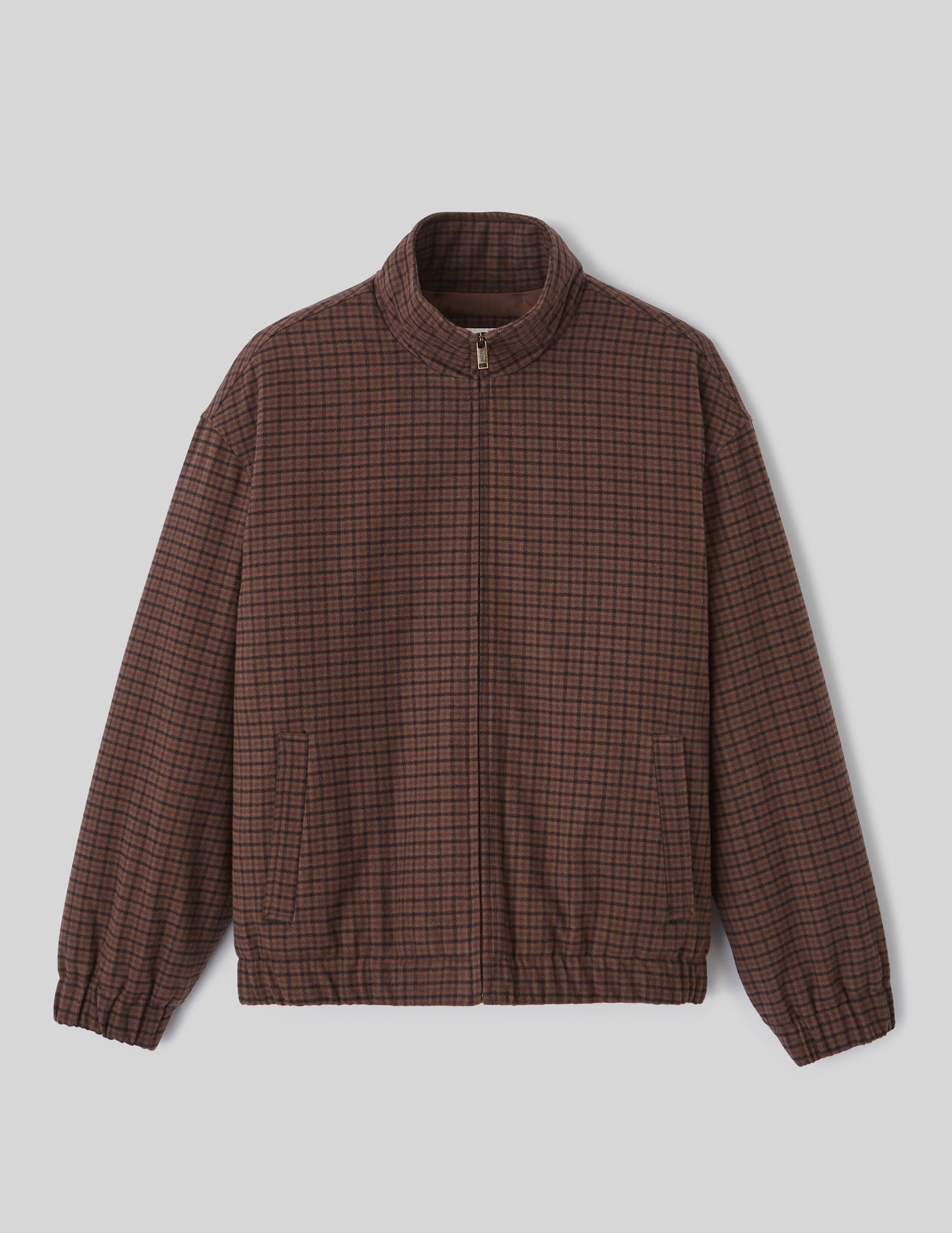 Blouson zippé à carreaux