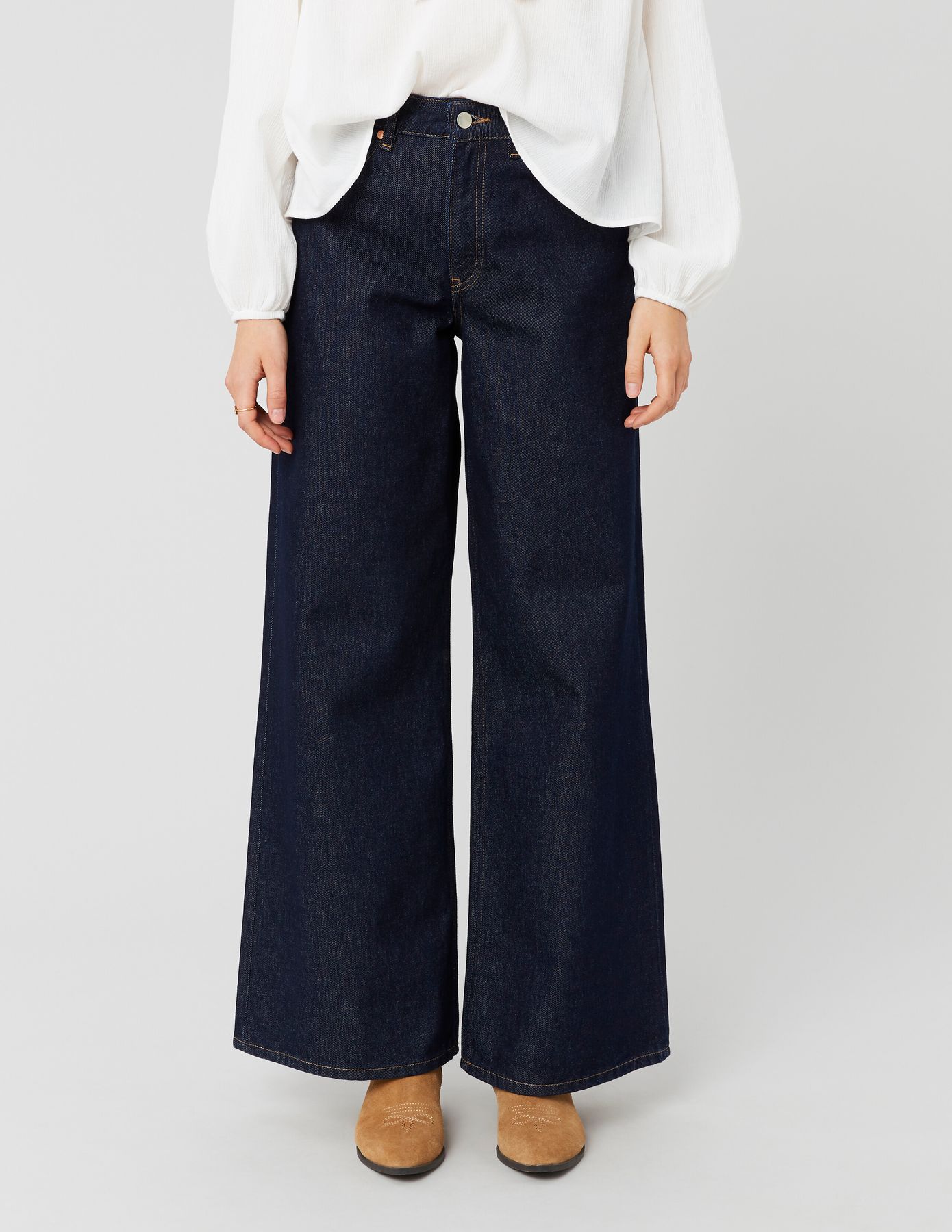 Jean wide leg taille standard