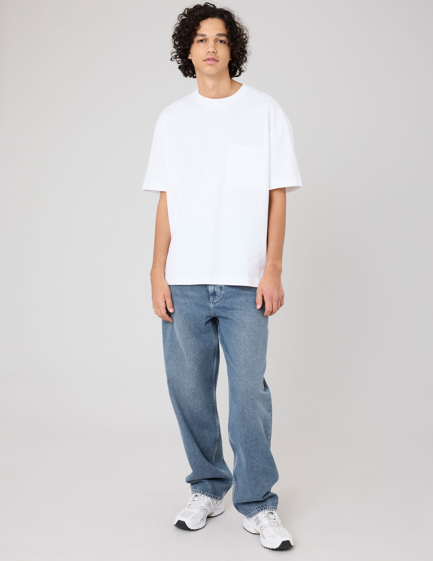 Pantalon jean loose bluegrey