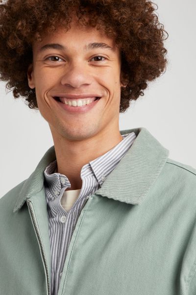Veste zippée col velours
