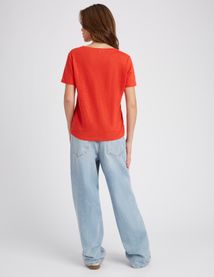 T-shirt en lin uni