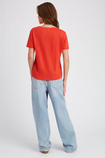 T-shirt en lin uni