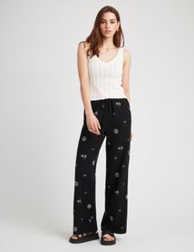 Pantalon brodé
