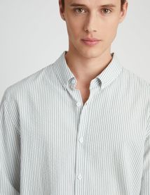 Chemise seersucker rayée