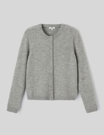 Gilet col rond boutonn&eacute;