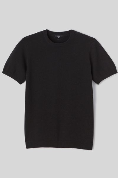 T-shirt uni matière fantaisie