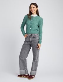 Gilet col rond boutonné