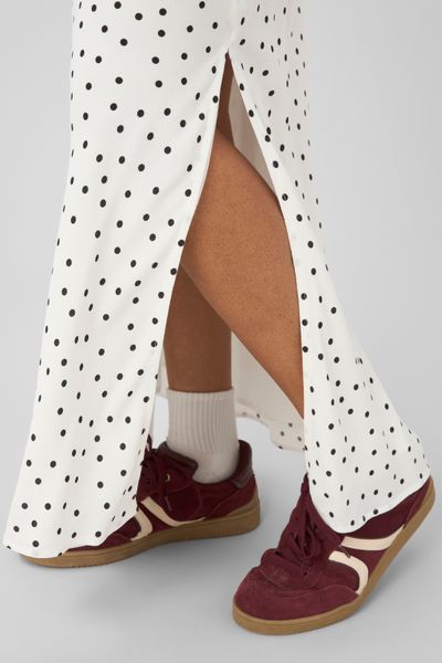 Jupe longue &agrave; pois