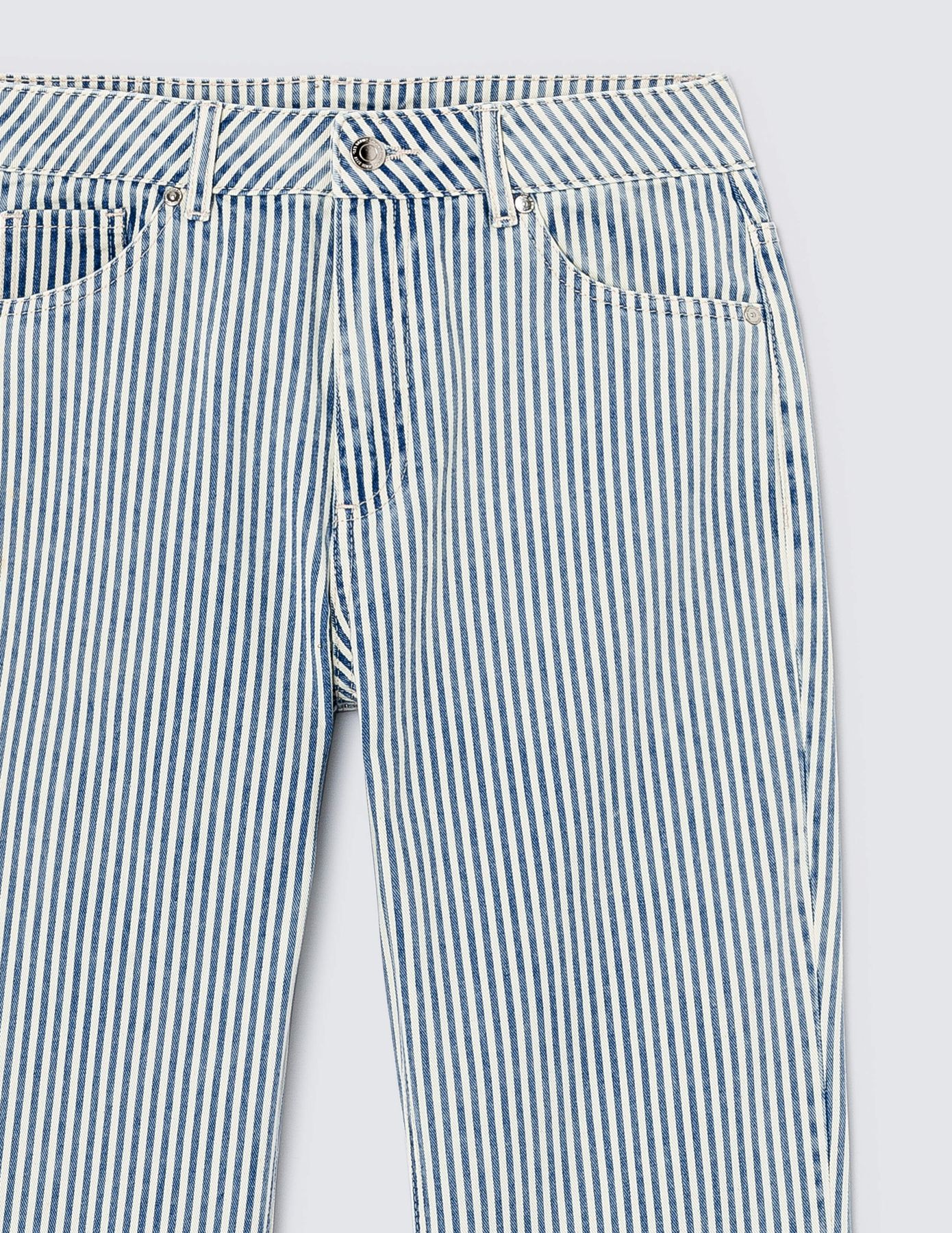 Jean straight rayé