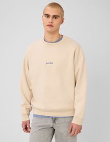 Sweat col rond broderie poitrine