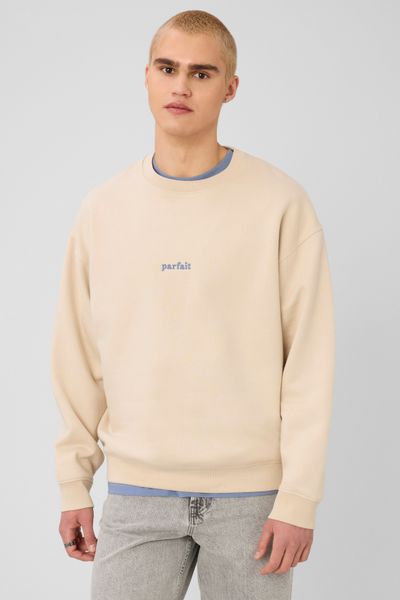 Sweat col rond broderie poitrine