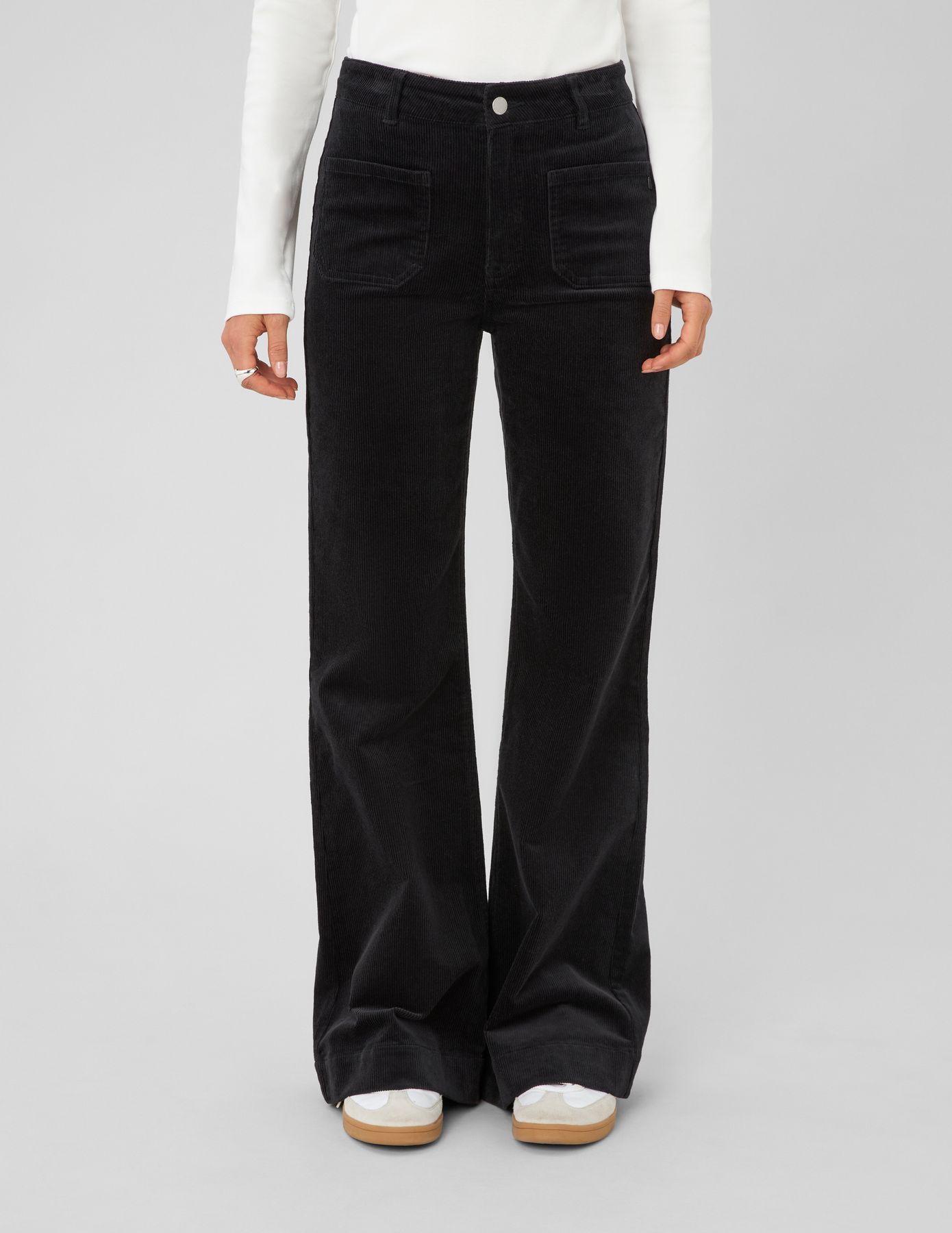 Pantalon flare velours