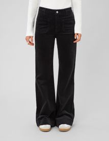 Pantalon flare velours