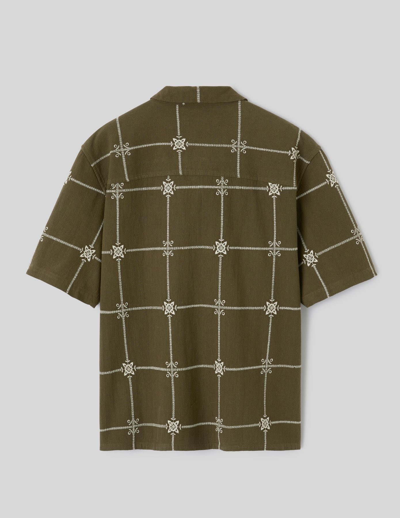 Chemise manches courtes brod&eacute;e