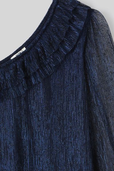 Blouse asymétrique pailletée