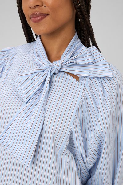 Blouse ray&eacute;e &agrave; n&oelig;ud