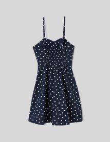 Robe &agrave; bretelles pois