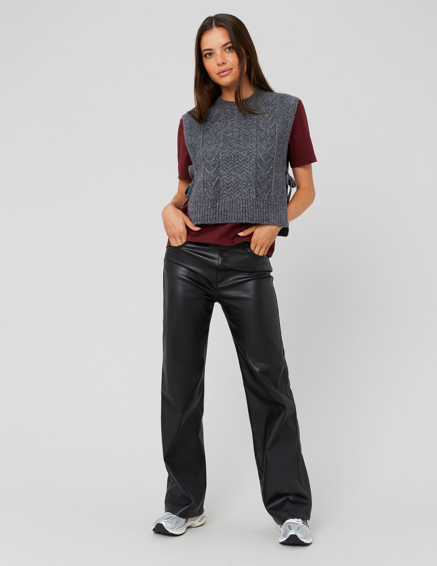 Pantalon tissu enduit