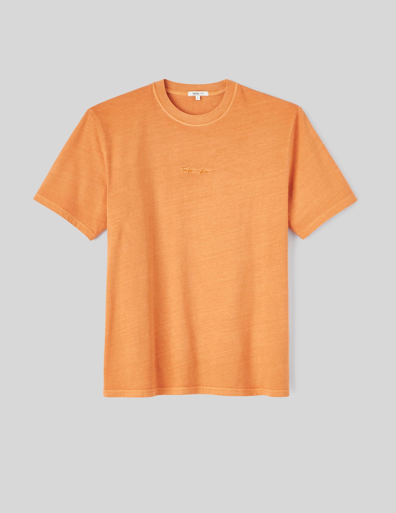 T-shirt message teint en pièce