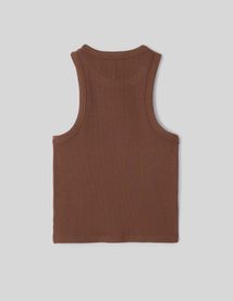 D&eacute;bardeur maille c&ocirc;tel&eacute;e uni