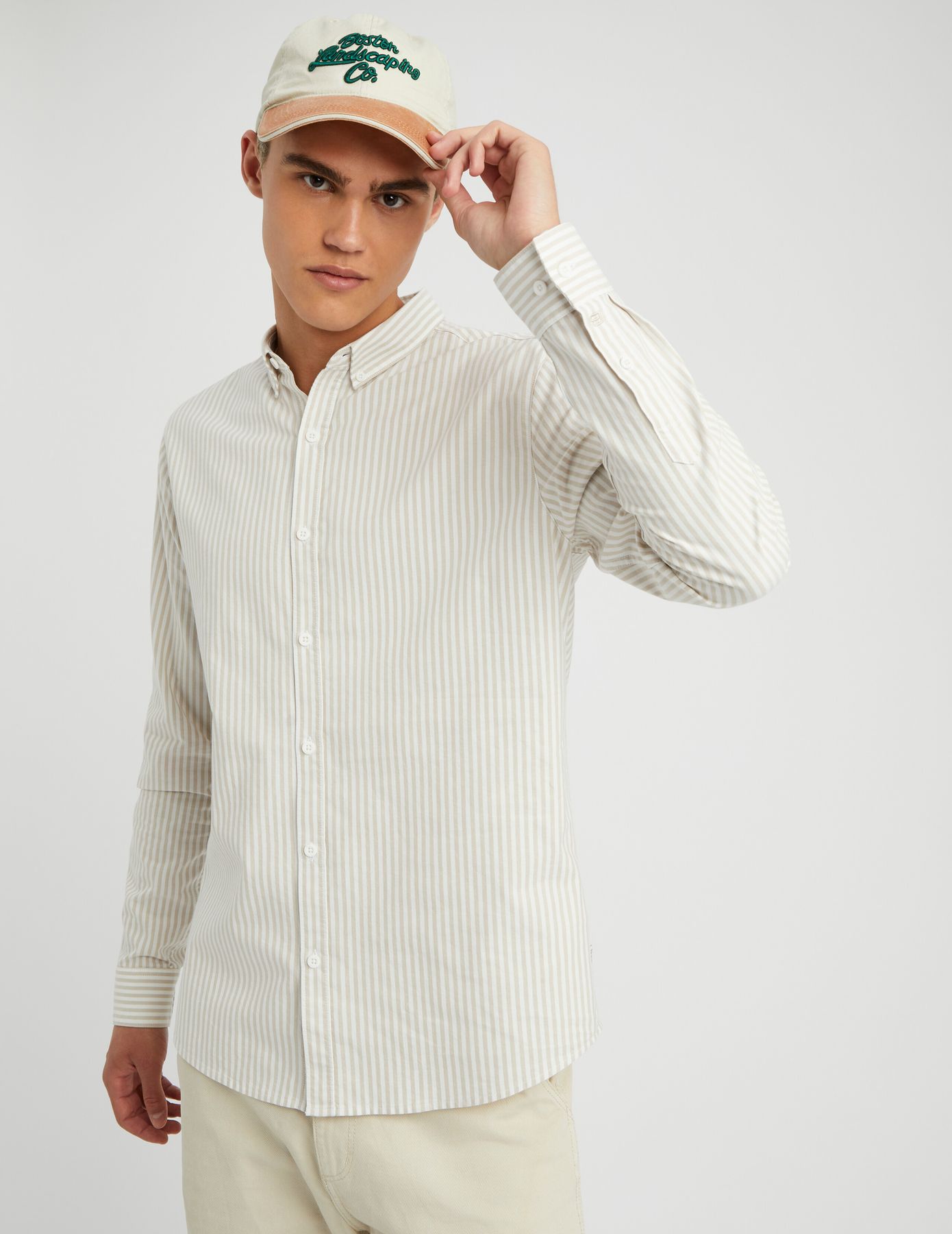 Chemise rayée droite