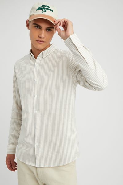 Chemise rayée droite