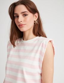 T-shirt sans manches rayé