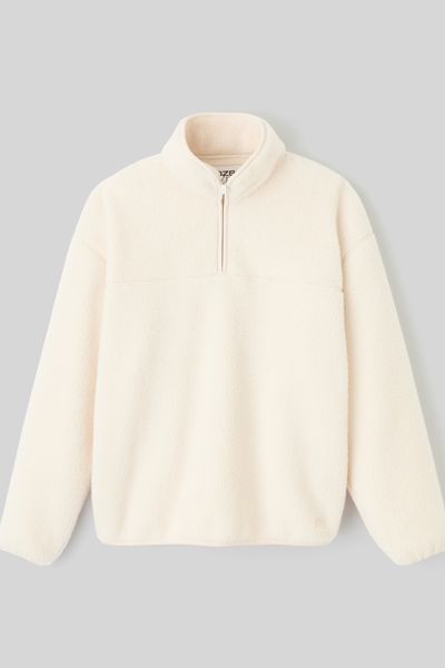 Sweat sherpa col montant zippé