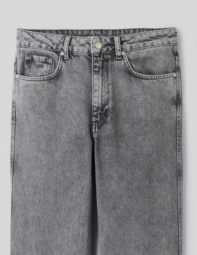 Jean wide leg à revers