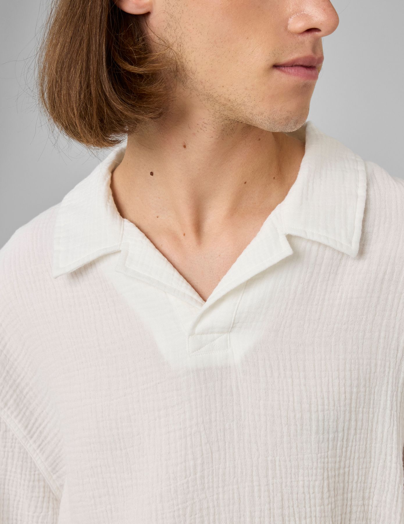 Polo gaze de coton