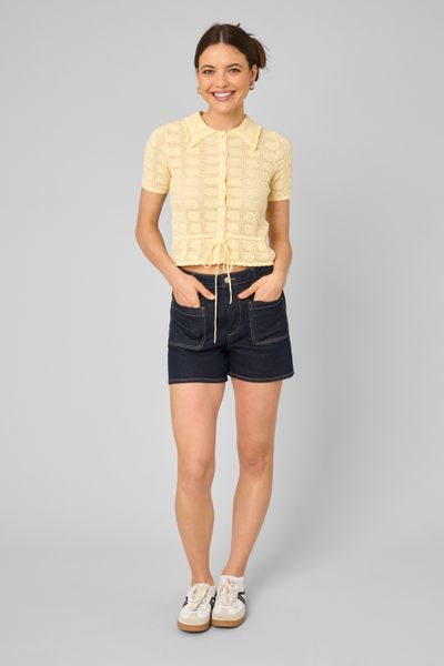 Gilet col polo en crochet