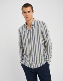 Chemise rayée droite