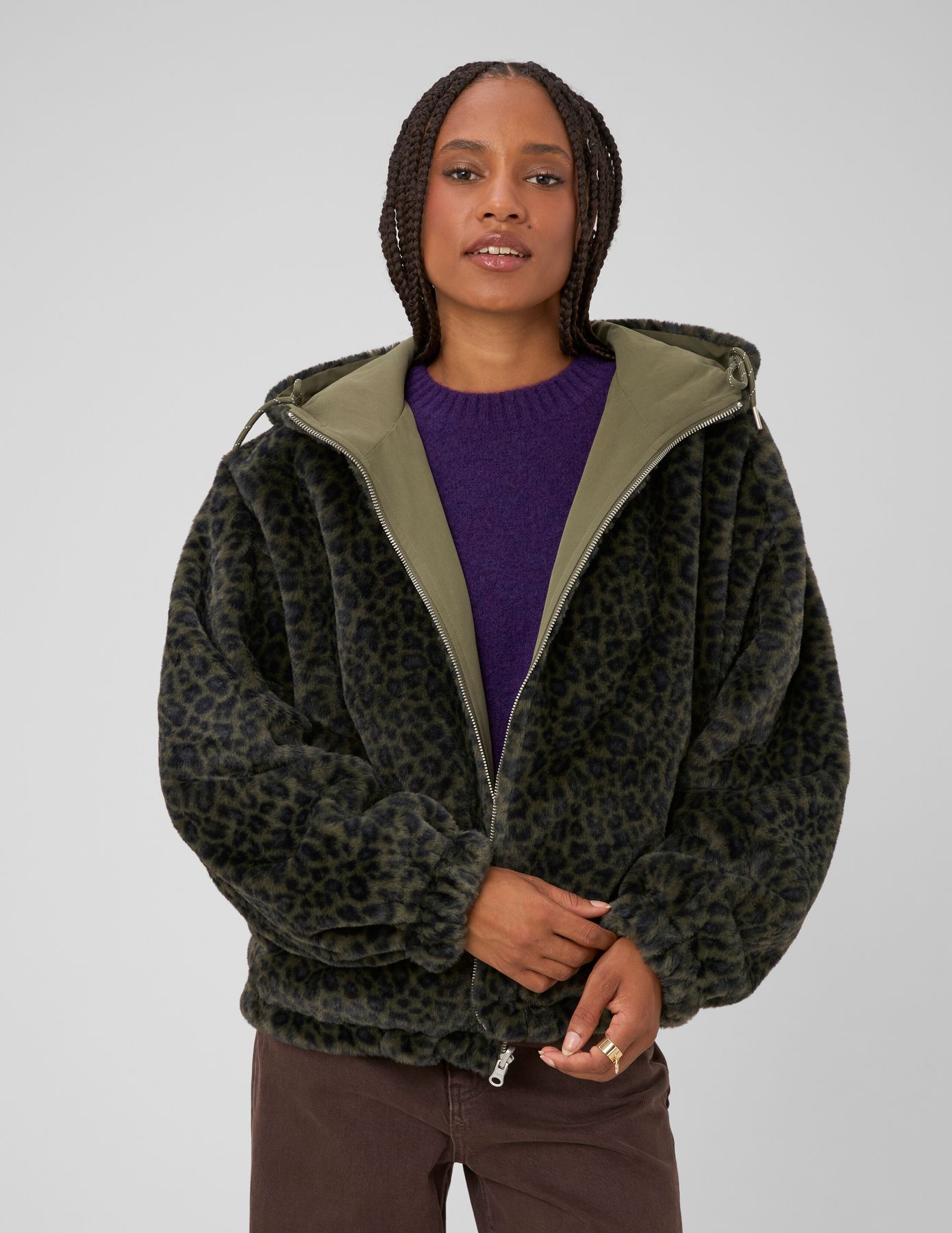 Parka r&eacute;versible l&eacute;opard