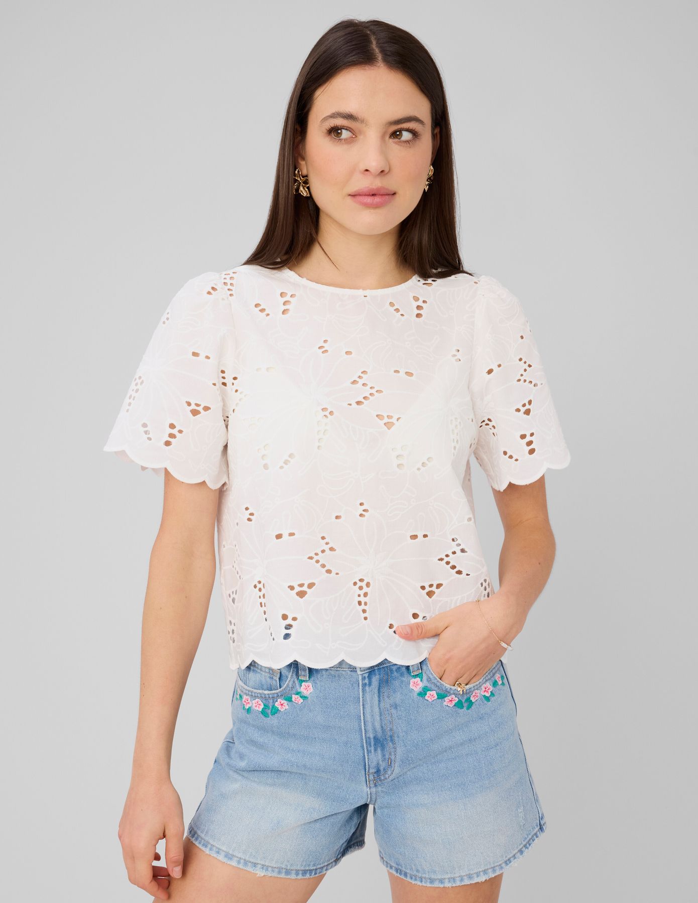 Blouse en broderie anglaise