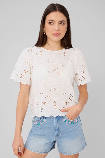 Blouse en broderie anglaise