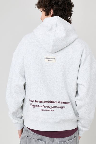 Sweat capuche broderie devant/dos