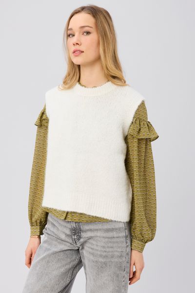 Pull sans manches uni