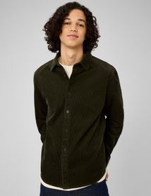 Chemise en velours c&ocirc;tel&eacute;