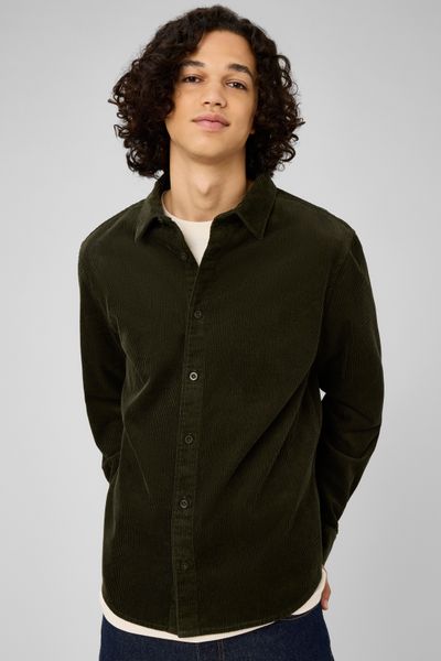Chemise en velours c&ocirc;tel&eacute;